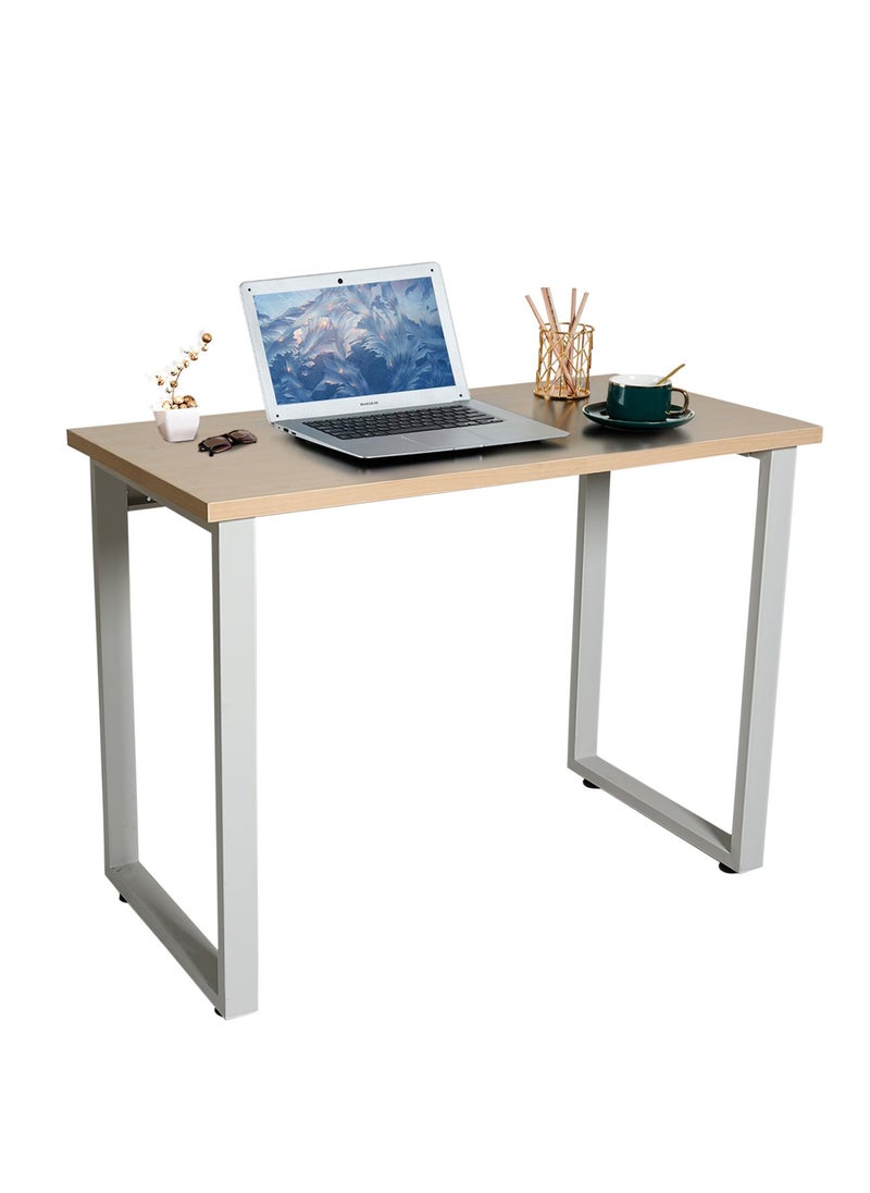 RIGID - RIGID Modern Computer Desk Table top Maple & Grey Legs - Image 1