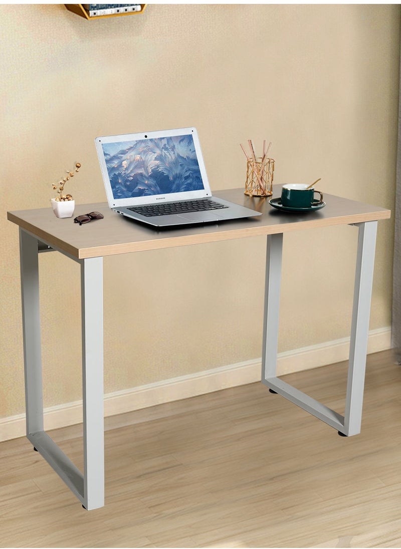 RIGID - RIGID Modern Computer Desk Table top Maple & Grey Legs - Image 1