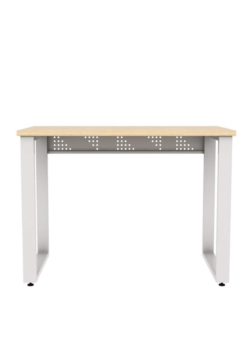 RIGID - RIGID Modern Computer Desk Table top Maple & Grey Legs - Image 1