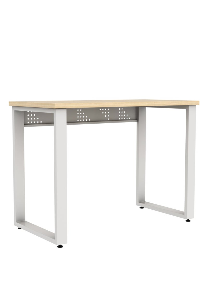 RIGID - RIGID Modern Computer Desk Table top Maple & Grey Legs - Image 1