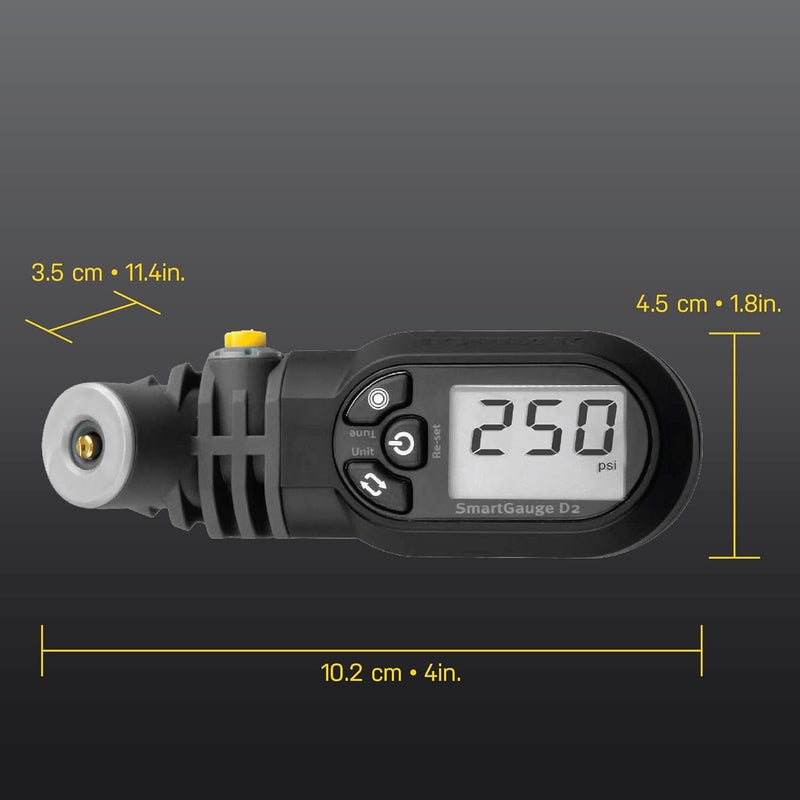 TOPEAK SmartGauge D2 Digital Tire Pressure Gauge – Presta/Schrader Compatible, 250 Psi/17 Bar, Precision Air Pressure Reader with LCD Display for Bikes, Motorcycles & Sports Equipment - Image 5