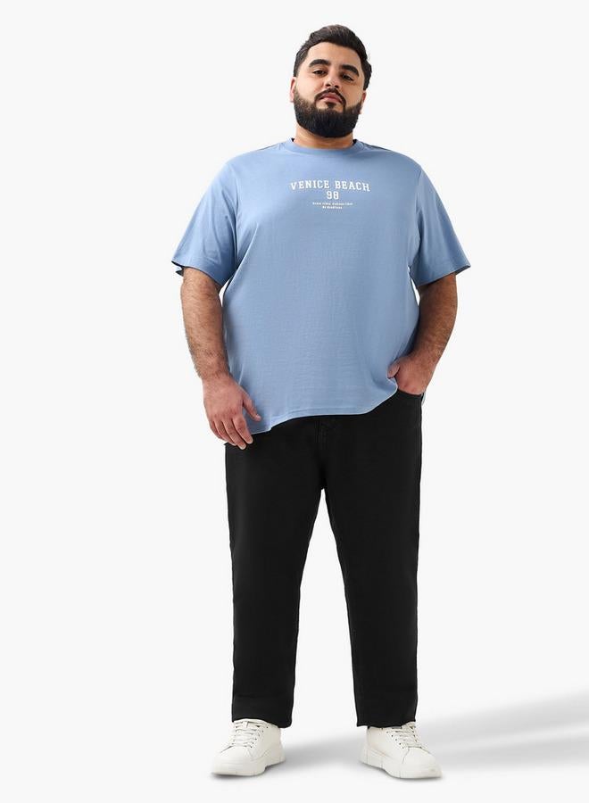 ماكسيم تيشيرت رجالي بقصة عادية ورقبة دائرية وأكمام قصيرة وطبعة شعار - Image 2