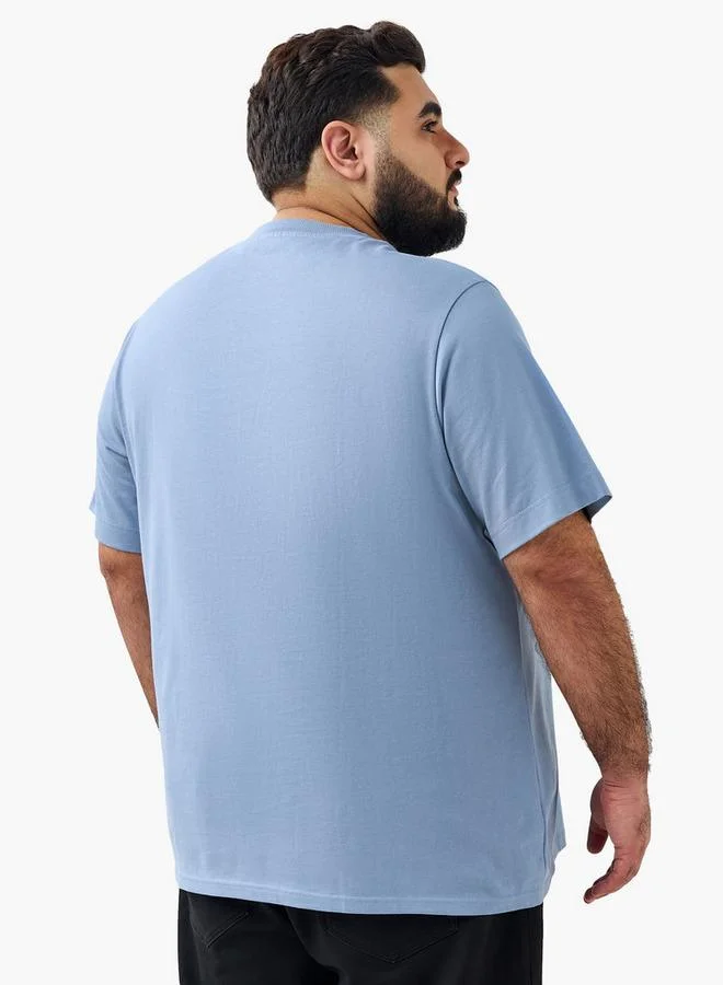 Maxim  Men Regular Fit Crew Neck Short Sleeve Slogan Print T shirt for Men | Best Price UAE