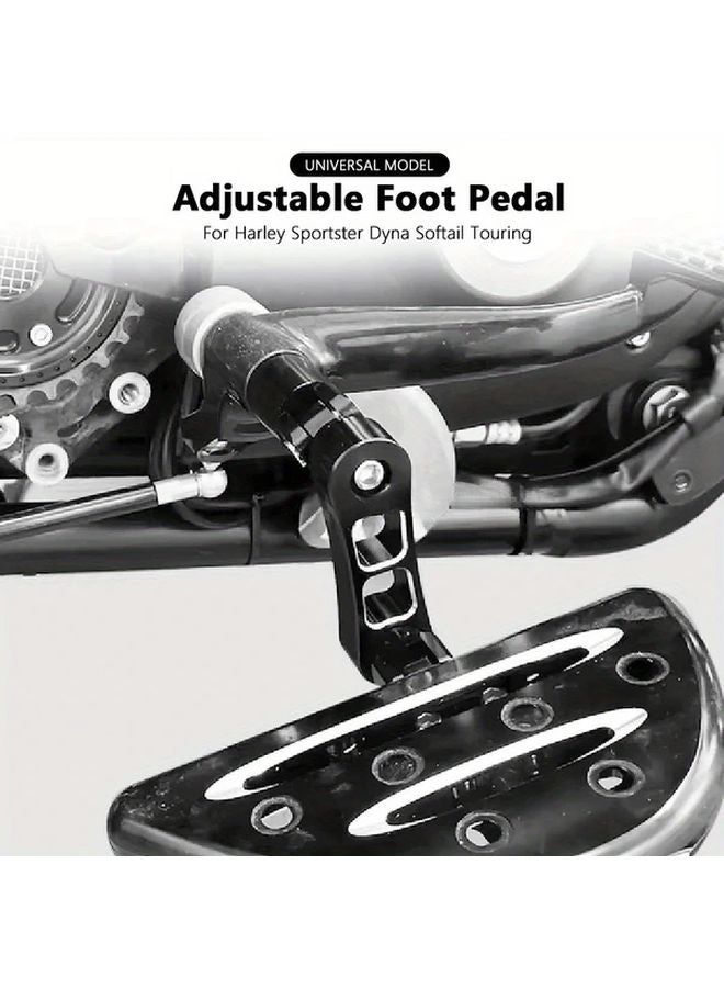 قوس تمديد دواسة دراجة نارية فضية قابل للتعديل لـ Sportster Dyna Touring - Image 3