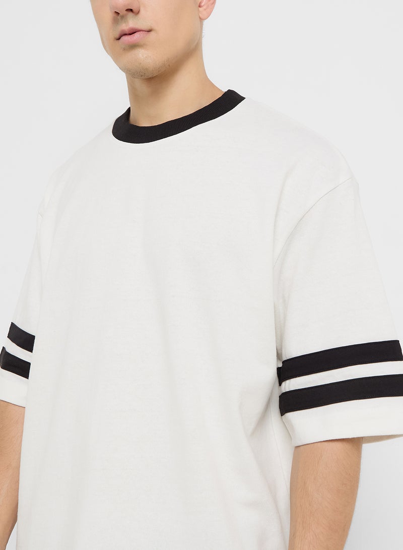 JACK & JONES Jcoretreat Contrast Striped Short Sleeve Crew Neck  - Image 3