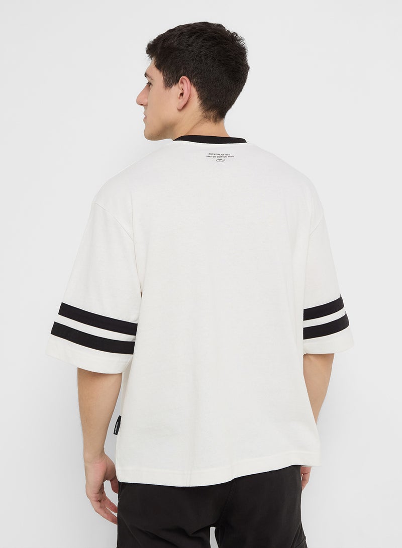 JACK & JONES Jcoretreat Contrast Striped Short Sleeve Crew Neck  - Image 2