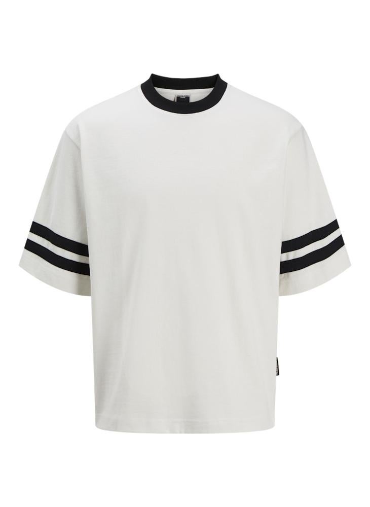 JACK & JONES Jcoretreat Contrast Striped Short Sleeve Crew Neck  - Image 1