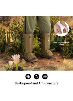 Gonex Snake Gaiters, Waterproof Snake Guards, Snake Bite Protection For Lower Legs, Snake Proof Gaiters Fit For Men & Women, Adjustable Size, Pack Of 1  - Image 2