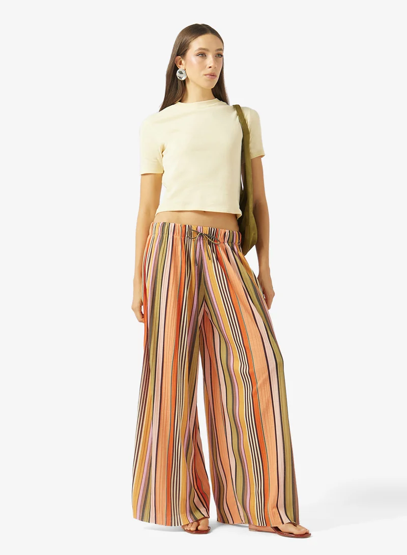 TOPSHOP Tie Wide Leg Trousers