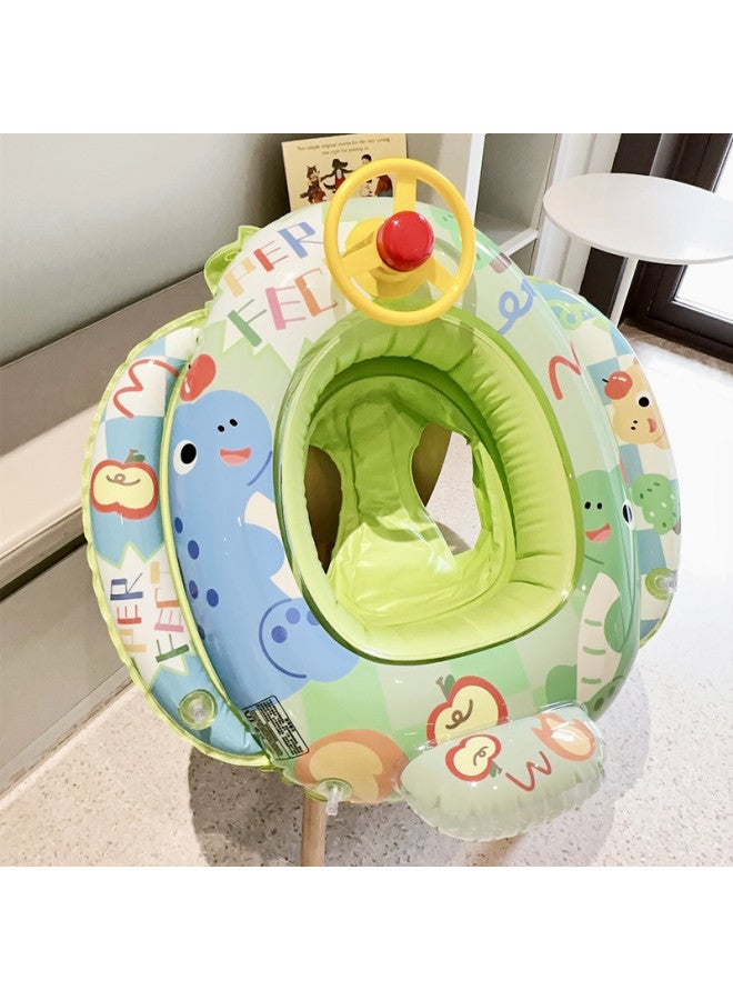general INS Internet-famous Children's Swimming Ring Seat Ring Can Sit Anti-rollover Baby Swimming Ring Inflatable Swimming Ring Seat Ring-Inflated Inner Diameter:Enlarged Steering Wheel And Cotton Pants Po - Image 1