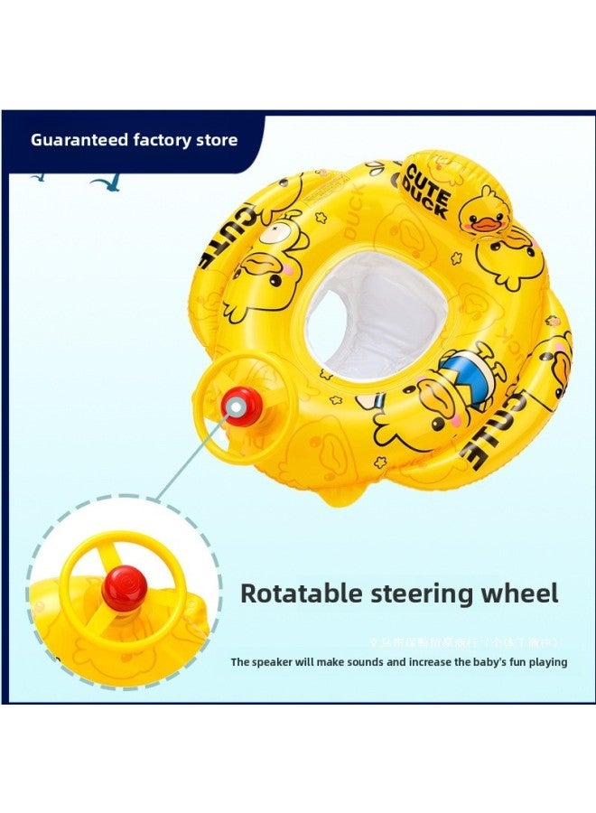 general INS Internet-famous Children's Swimming Ring Seat Ring Can Sit Anti-rollover Baby Swimming Ring Inflatable Swimming Ring Seat Ring-Inflated Inner Diameter:Enlarged Steering Wheel And Cotton Pants Po - Image 3
