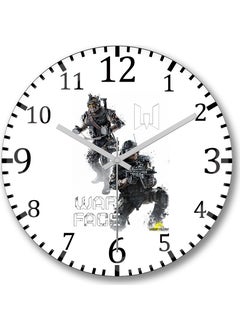 Print Shop Camisetas Warface Wall Clock Curved Real Glass
