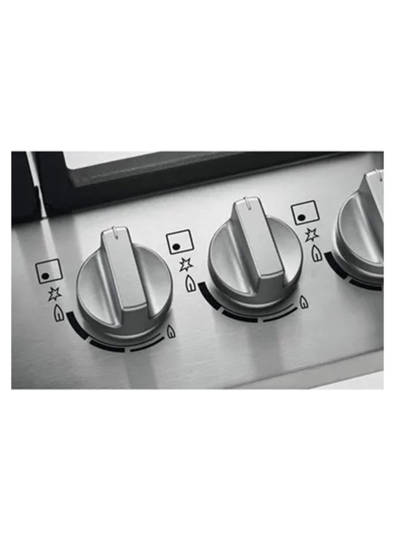 ZANUSSI Zanussi Built In Gas Hob, 4 Burners, 60 cm, Stainless Steel - ZGH66424XS  - Image 2