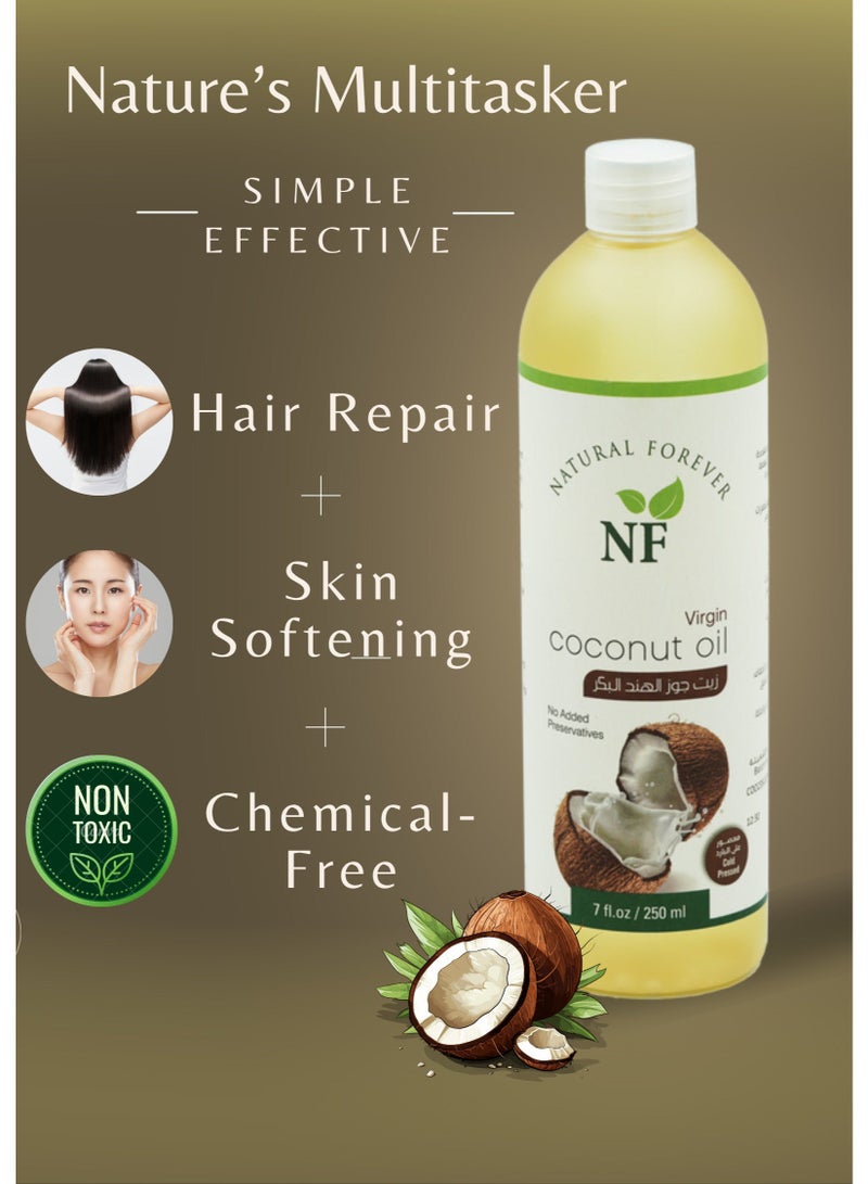 Natural Forever Pure Coconut Oil 250ml - Image 2