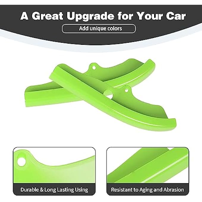 PDKLIN for Challenger Front Bumper Lip Splitter Protector Cover Trim for 2015-2023 Dodge Challenger GT RT SRT Green Exterior Accessories 2pcs - Image 5