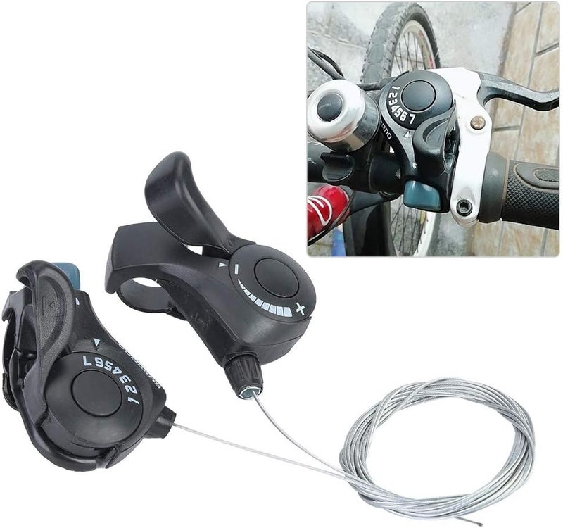 SOONHUA Bike Speed Shifter,TX-30 Right Thumb Gear Shifter,1 Pair Mountain Bicycle Gear Shifters 3X7 Speed Shift Lever and Set with Gear Indicator for Road Bike,MTB - Image 4