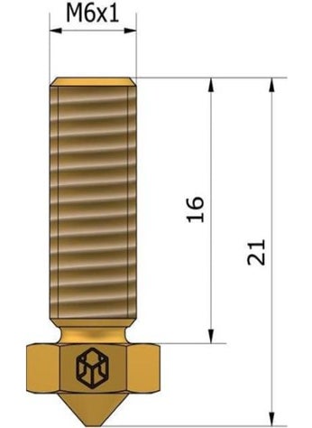 egc Technology Csa 0.6mm Volcano Nozzle - Artillery Sidewinder X1/x2 Compatible