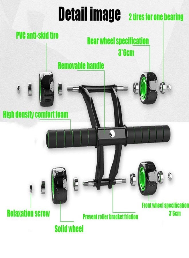Voroly Ab Roller Wheel Abs Carver for Abdominal and Stomach Exercise Training with Mat - Image 3
