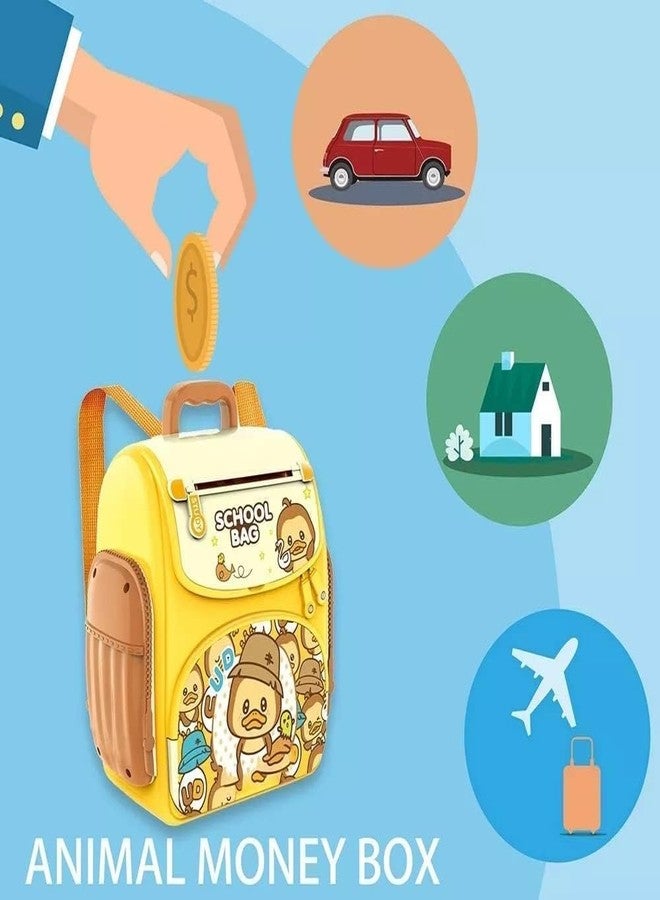 CIRBOX Piggy Bank - Money Saving Portable School Bag Design Coin Bank for Kids, Money Bank with Sound and Music, Birthday Return Gift for Kids - Image 3