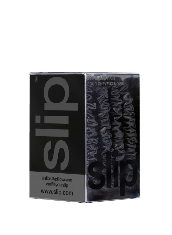Slip Pure Silk Skinny Scrunchies - Black - Image 4