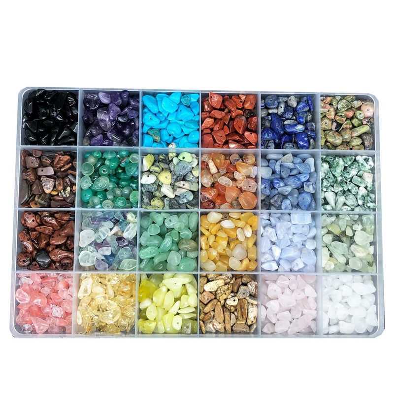 Yephac Gemstone Beads Natural Irregular Shaped Stone Chips Crystal Energy Healing Power for Jewelry Making(24 Material) - Image 1