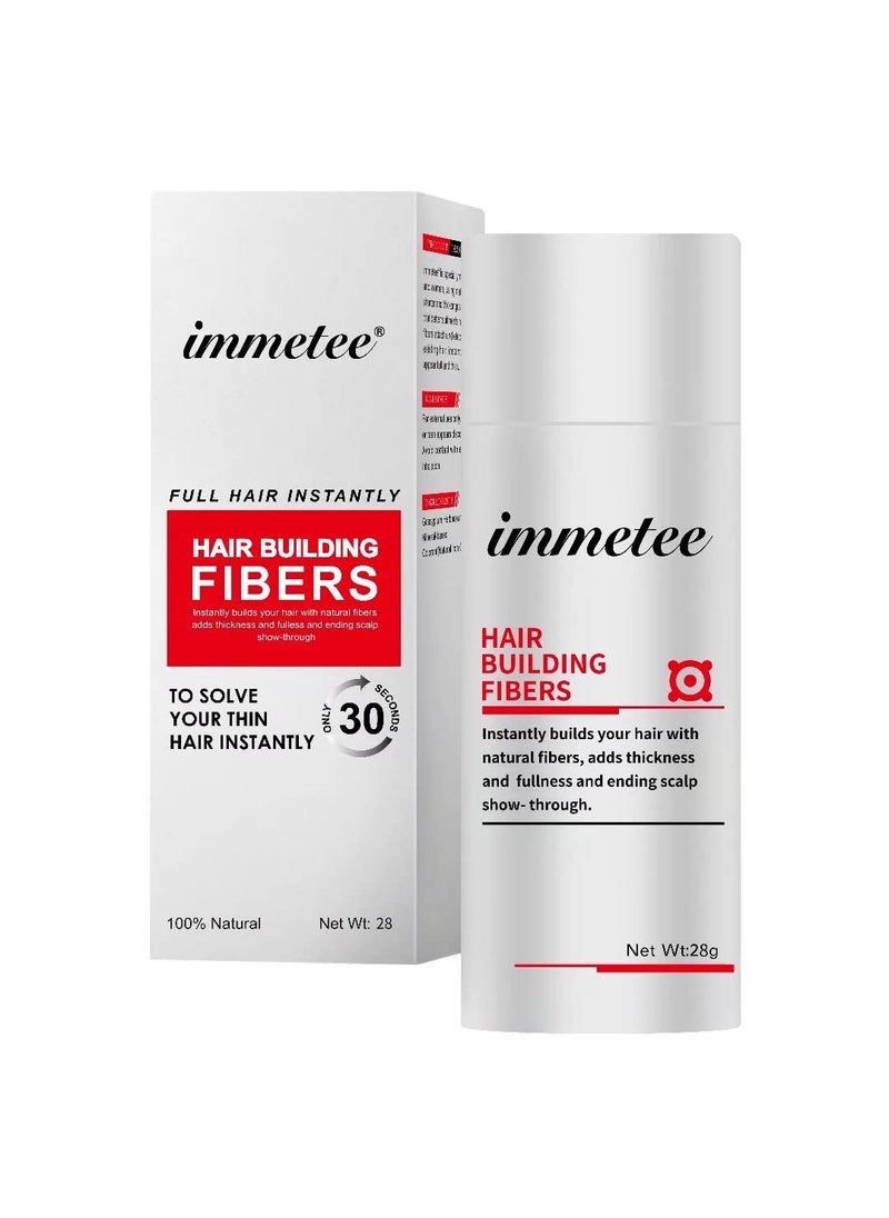 Immetee immetee Hair Building Fibres Powder, Hair Fibres for Women & Men, 28g (LIGHT BROWN) 