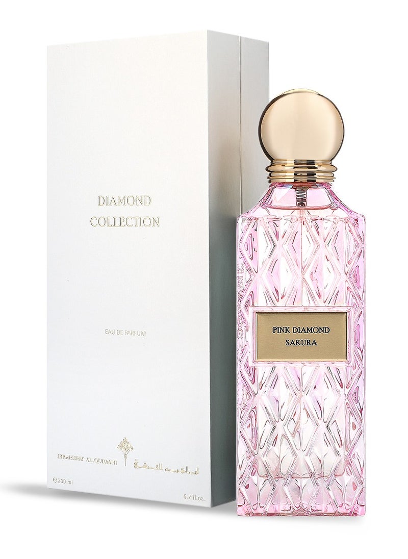 IBRAHEEM AL.QURASHI Ibraheem Al Qurashi Pink Diamond Sakura Eau de Parfum – 200ml | Luxurious Floral & Fruity Fragrance | Elegant Long-Lasting Scent  - Image 3