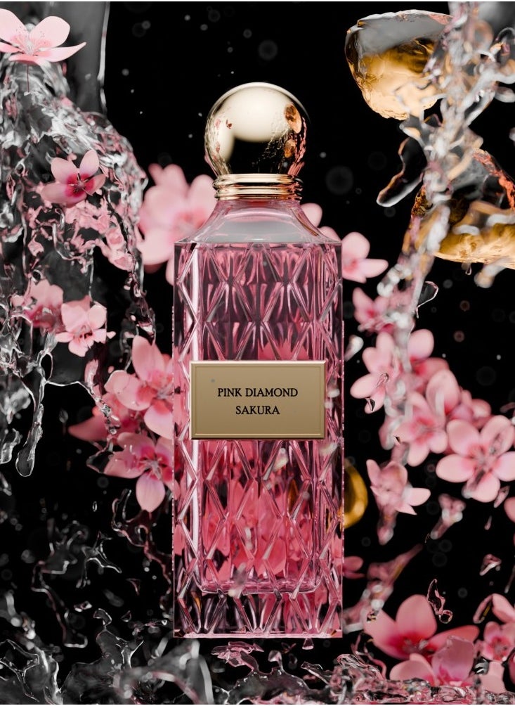 IBRAHEEM AL.QURASHI Ibraheem Al Qurashi Pink Diamond Sakura Eau de Parfum – 200ml | Luxurious Floral & Fruity Fragrance | Elegant Long-Lasting Scent  - Image 5