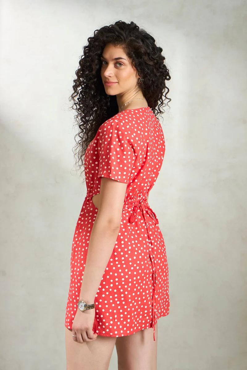 Virgio Virgio Polka Dots A-Line Mini Dress