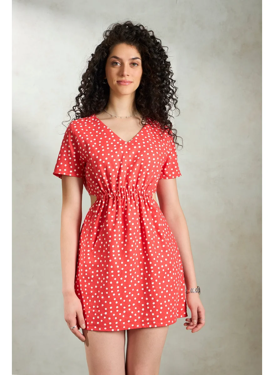 Virgio Virgio Polka Dots A-Line Mini Dress
