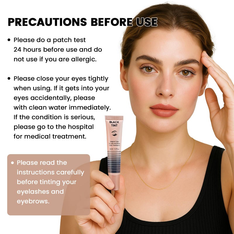 Libeauty Eyelash Black Color Kit Instant Eyebrow Black Hair Colour Kit Voluminous Coloring for Lash and Brow Perfect Partner for Lash Perm/Lift/Lamination Treatment - Image 2