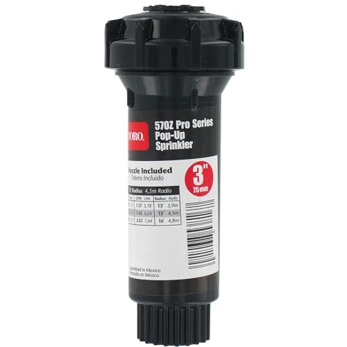 Toro 53816 3-Inch Pop-Up Fixed-Spray with Nozzle Sprinkler, 180-Degree, 15-Feet - Image 1