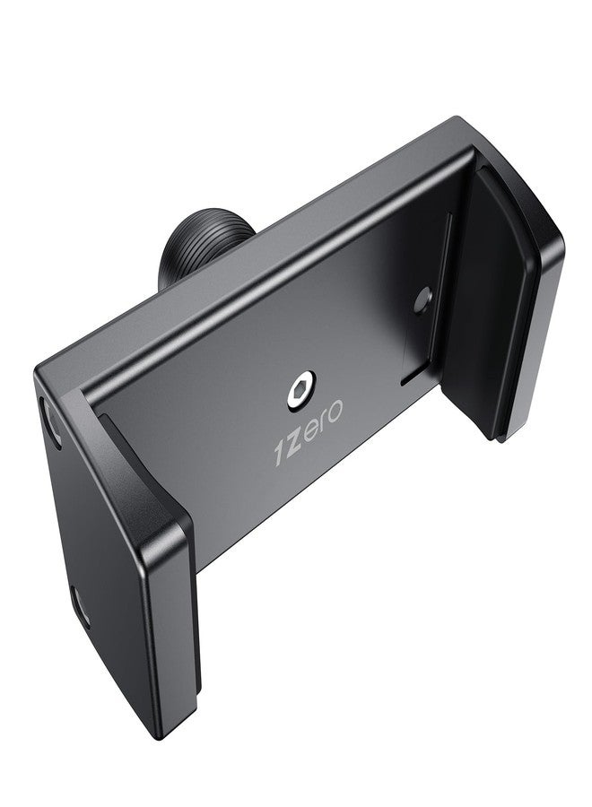 1Zero Aluminum Dash Mount Cell Phone Holder Compatible with 6-8.5" iPhone & Android Smartphones, 20mm (0.787 inches) Attachment Ball Fit for RAM Mounts Double Socket Arm, One-Click Lock - Image 1