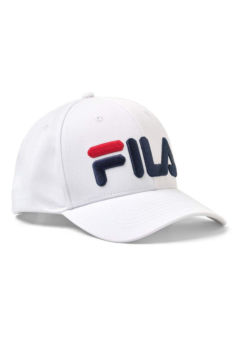 Fila Unisex Snapback Baseball Caps, White