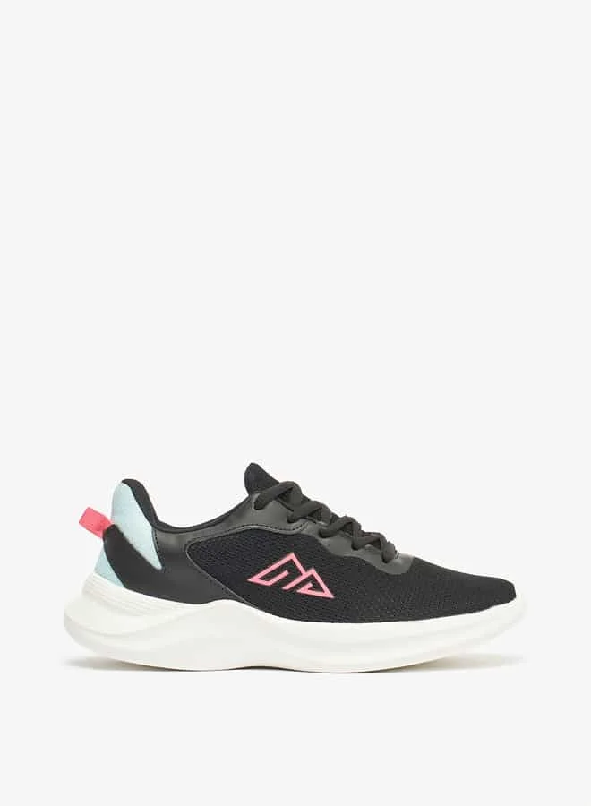 شو اكسبرس Women Textured Lace-Up Sports Shoes with Pull Tabs