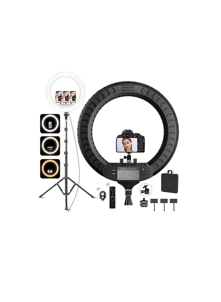 Generic 21-Inch Ring Light with Tripod - High CRI 95+, 7000 Lumens for YouTube, TikTok, Makeup, and Streaming  - Image 1