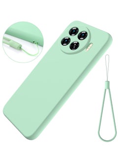 Case Compatible with Tecno Spark 30C 4G Case, Liquid Silicone Gel Soft TPU Case with Microfiber Cloth Layer, Anti-Fingerprint Shockproof Cover with Lanyard Strap