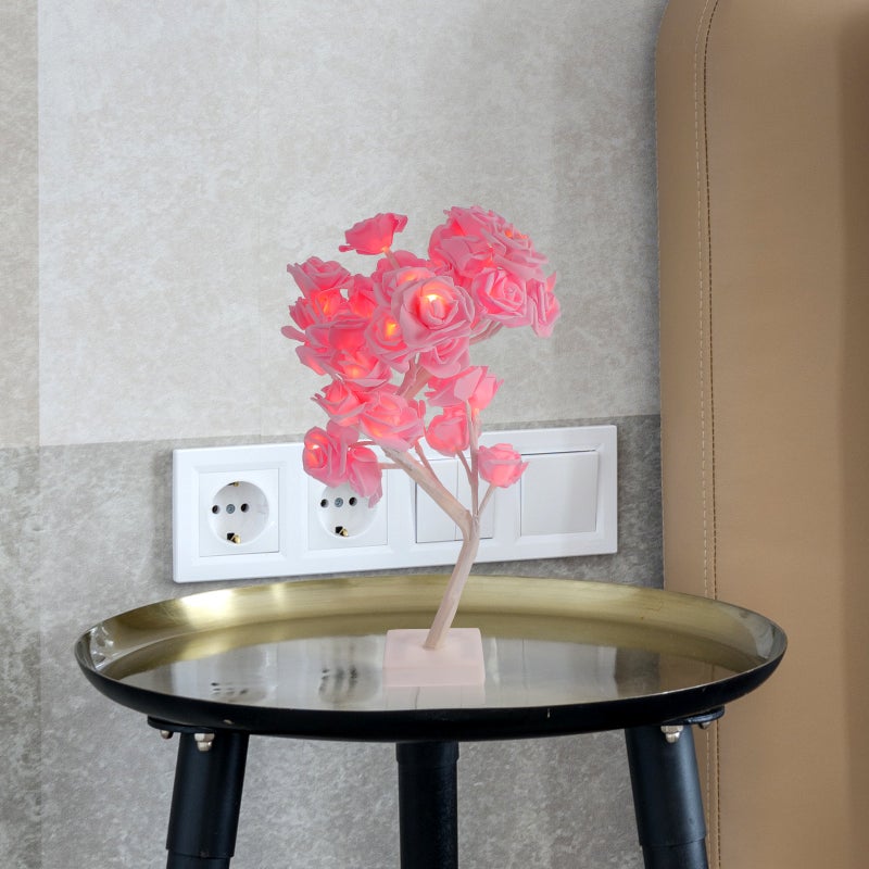 1pc Romantic Rose Night Lamp Tree Shaped Night Light Desktop Decor - Image 4