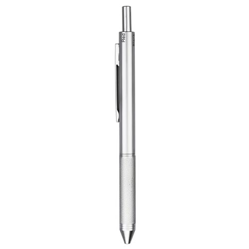 DUNBONG 4 in 1 Multicolor pen, Metal Cased Multifunction Pen, 0.5mm Mechanical Pencil, Red Ball Pen, Blue Ball Pen and Black Ball Pen (Silver) - Image 2