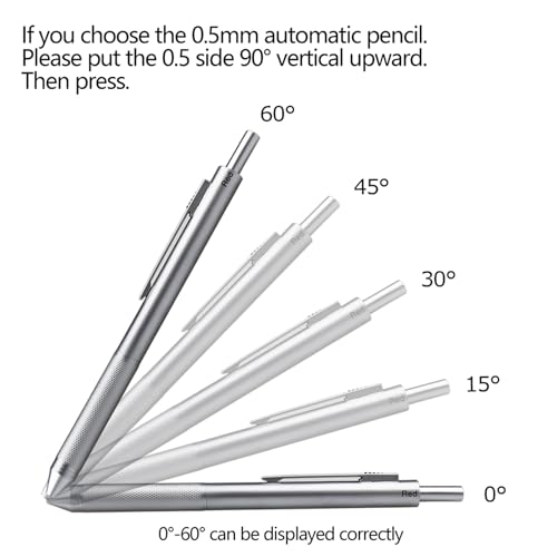 DUNBONG 4 in 1 Multicolor pen, Metal Cased Multifunction Pen, 0.5mm Mechanical Pencil, Red Ball Pen, Blue Ball Pen and Black Ball Pen (Silver) - Image 4