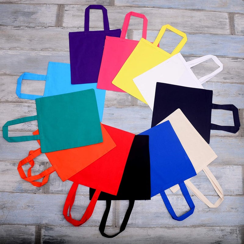 TBF Cotton Canvas Tote Bags 15x16  Reusable Blank Grocery Shopping Totes for DIY Printing Embroidery - Image 2