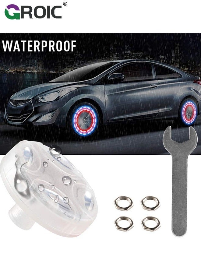 GROIC 2Pcs Car Tire Wheel Valve Cap Lights, Hub Lamp Light with Motion Sensors Colorful LED Gas Nozzle,for Bicycle Motorcycles Mounting Accessories - Image 4