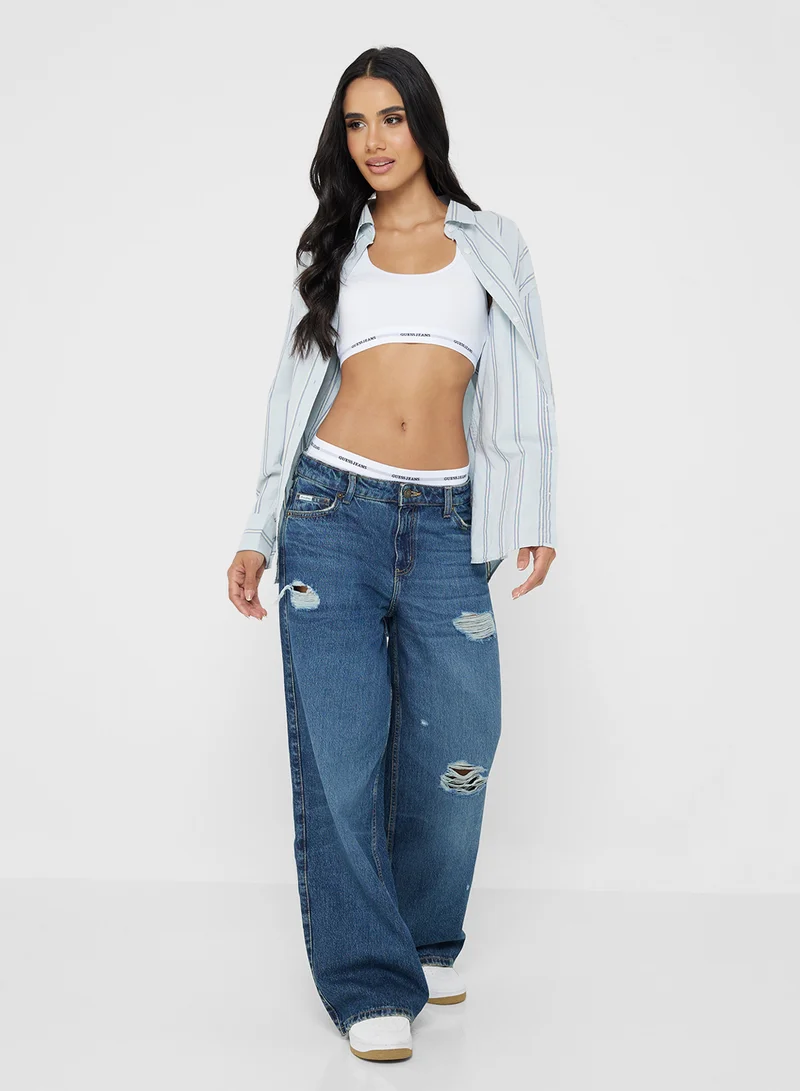 Guess Jeans Logo Band Detail Bralette