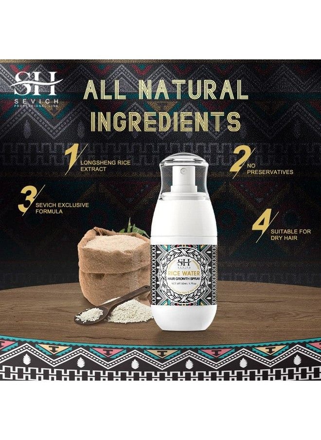 Sevich - Rice Water For Hair Growth Natural Longsheng Rice Water Hair Growth Spray Olea Europaea Oil & Rice Wash Water Essence For Hair Loss Dry Damaged Hair 50Ml/1.7Fl.Oz Paraben Free Crueltyfree - Image 1