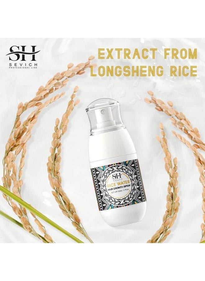 Sevich - Rice Water For Hair Growth Natural Longsheng Rice Water Hair Growth Spray Olea Europaea Oil & Rice Wash Water Essence For Hair Loss Dry Damaged Hair 50Ml/1.7Fl.Oz Paraben Free Crueltyfree - Image 1