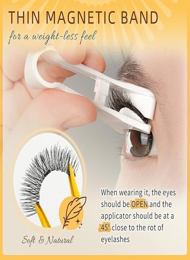 Flygon Magnetic-Eyelashes Kit with Applicator, Eyelashes Magnetic No Glue or Eyeliner Needed, 1 Pair Reusable Magnetic Lashes Easy to Wear and Remove - Image 5
