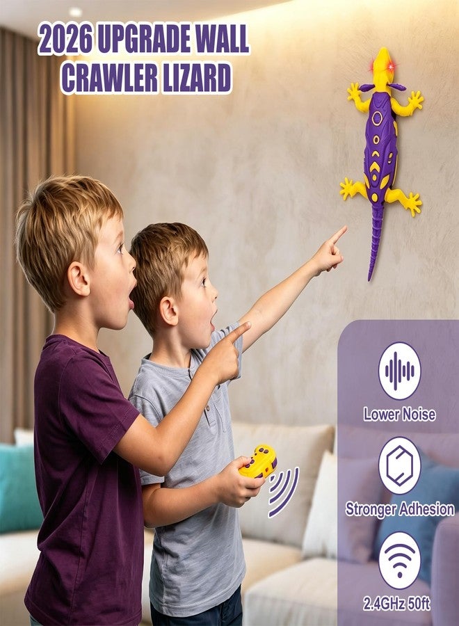 Fistone RC Wall Crawler Gecko, Glow in The Dark Lizard, Rechargeable Remote Control Wall Climbing Robot Fun Kids Toys - Image 3