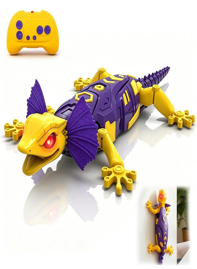 Fistone RC Wall Crawler Gecko, Glow in The Dark Lizard, Rechargeable Remote Control Wall Climbing Robot Fun Kids Toys - Image 1