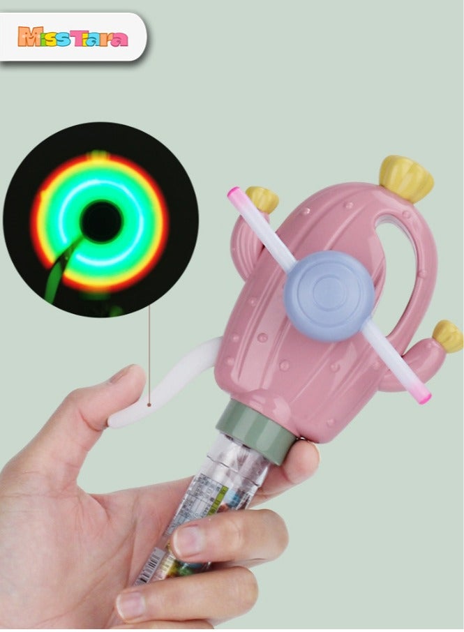 MissTiara 6 Pcs Camera Projection and Cactus Glow Bubble Wand Bubble Water Toy Party Favors for Kids Bubble Wands Toy, Party Favors, Goodie Bags Fillers, Birthday Day Gifts and Prize - Image 4