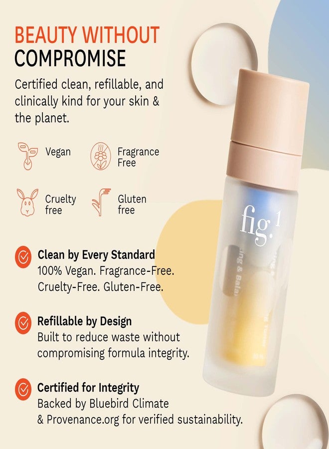 Fig.1 Hydrating & Balancing Toner for Face - Hydrating face Toner for Women, Glowing & Vegan Skincare with Hyaluronic Acid - for Sensitive, Dry, Oily Skin - Refillable & Clinically Proven 30ml - Image 3